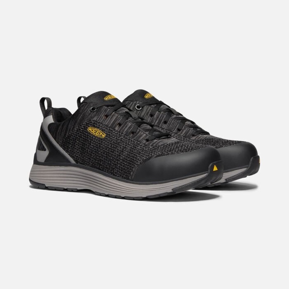 KEEN ReGen Black Utility Sparta Aluminum Toe Sneaker 38W 7.5M ASTM F2413